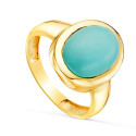 18K SORTIJA ORO AMARILLO MACIZA CON TURQUESA FINA OVAL DE 14X10 MM 18K SORTIJA ORO AMARILLO MACIZA CON TURQUESA FINA OVAL DE 14X10 MM