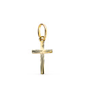 18K CRUZ ORO AMARILLO MINI TALLADA. MEDIDA: 16 X 8 MM. GROSOR: 0,5 MM 18K CRUZ ORO AMARILLO MINI TALLADA. MEDIDA: 16 X 8 MM. GROSOR: 0,5 MM