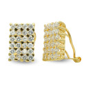 18K PENDIENTES ORO AMARILLO RECTANGULARES CON CIRCONITA CIERRE OMEGA 18K PENDIENTES ORO AMARILLO RECTANGULARES CON CIRCONITA CIERRE OMEGA