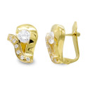 18K PENDIENTES ORO AMARILLO Y CIRCONITA CIERRE CATALAN 18K PENDIENTES ORO AMARILLO Y CIRCONITA CIERRE CATALAN