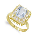 18K SORTIJA ORO AMARILLO PIEDRA 9X7 MM Y CIRCONITAS. MEDIDA: 13 X 11 MM 18K SORTIJA ORO AMARILLO PIEDRA 9X7 MM Y CIRCONITAS. MEDIDA: 13 X 11 MM