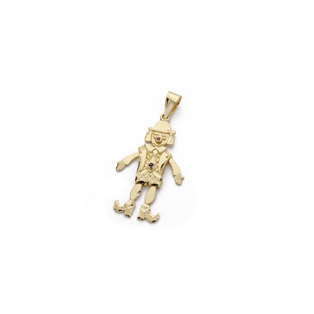 18K COLGANTE ORO AMARILLO PAYASO ARTICULADO. 35X10 MM