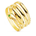 18K SORTIJA ORO AMARILLO SERPIENTE CUERPO 3 VUELTAS OJOS ESMERALDAS. ANCHO: 15 MM 18K SORTIJA ORO AMARILLO SERPIENTE CUERPO 3 VUELTAS OJOS ESMERALDAS. ANCHO: 15 MM