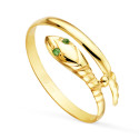 18K SORTIJA ORO AMARILLO SERPIENTE 1 VUELTA CON OJOS CIRCONITA VERDES. 18K SORTIJA ORO AMARILLO SERPIENTE 1 VUELTA CON OJOS CIRCONITA VERDES.