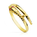 18K SORTIJA SERPIENTE ORO AMARILLO 1 VUELTA RUBI 18K SORTIJA SERPIENTE ORO AMARILLO 1 VUELTA RUBI