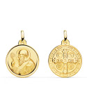 9K ESCAPULARIO ORO AMARILLO SAN BENITO BISEL 18 MM 9K ESCAPULARIO ORO AMARILLO SAN BENITO BISEL 18 MM