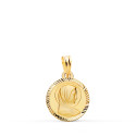 9K MEDALLA ORO AMARILLO VIRGEN NIÑA FRANCESA HELICE 14 MM