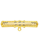 9K ALFILER ORO AMARILLO TALLADO 30X6 MM