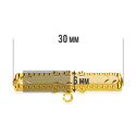 9K ALFILER ORO AMARILLO TALLADO 30X6 MM