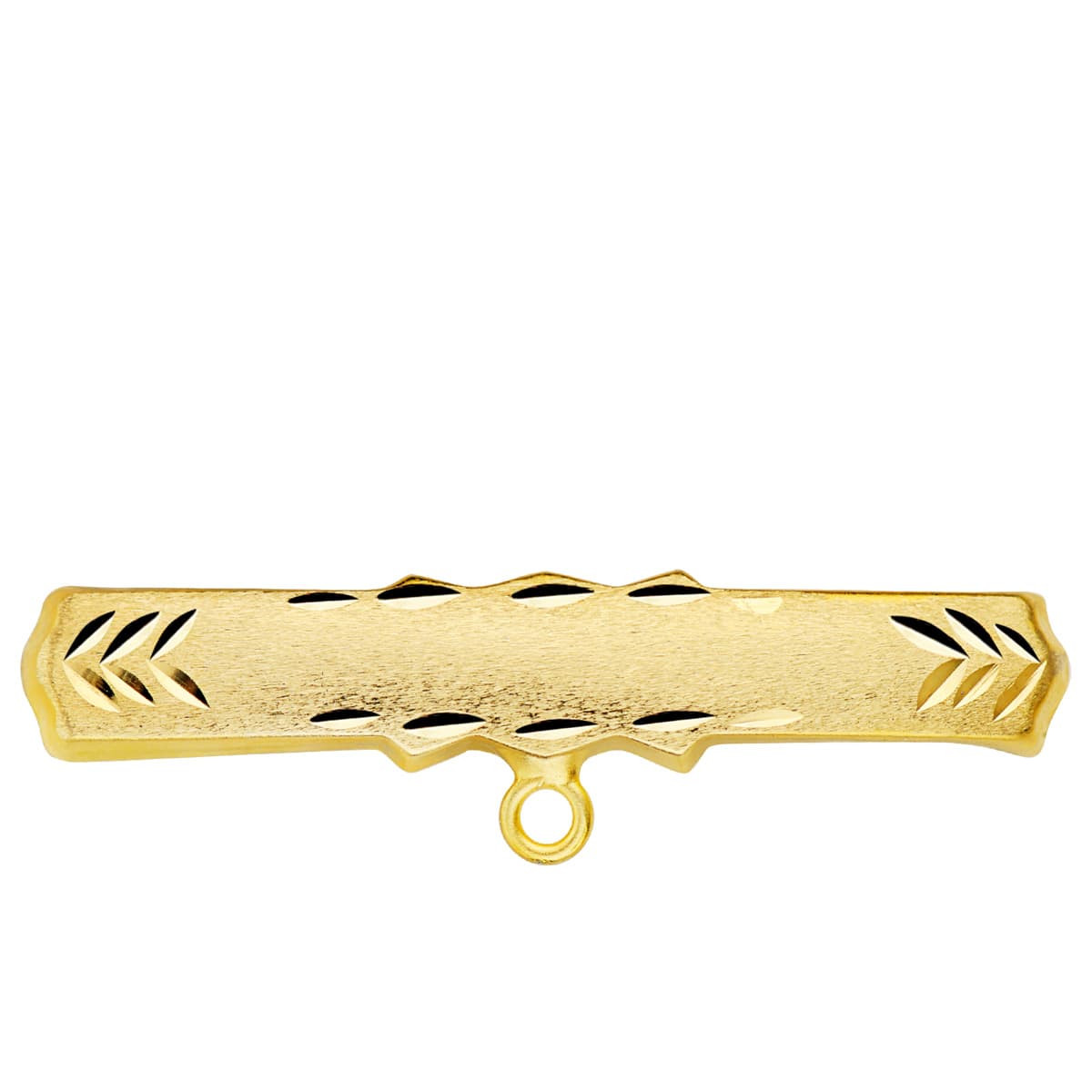 9K ALFILER ORO AMARILLO TALLADO 30X6 MM