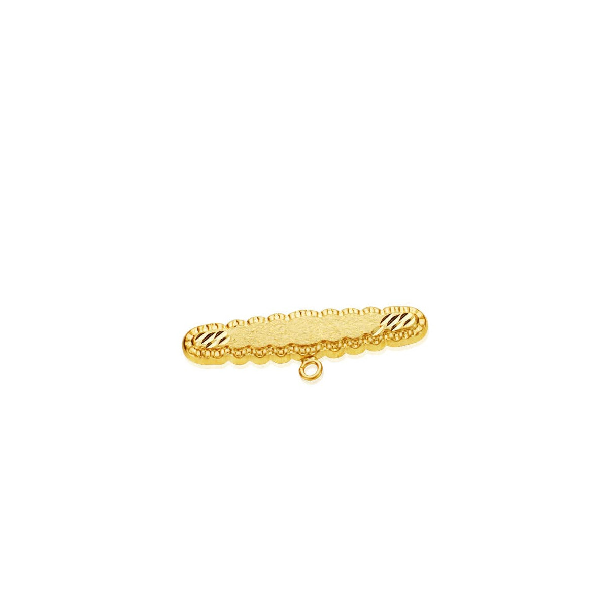 9K ALFILER ORO AMARILLO TALLADO 30X6.5 MM