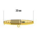 9K ALFILER ORO AMARILLO TALLADO 30X5 MM