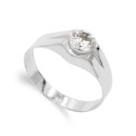 9K SOLITARIO ORO BLANCO HUECO CON CIRCONITA DE 5MM. ANCHO: 8,5 MM 9K SOLITARIO ORO BLANCO HUECO CON CIRCONITA DE 5MM. ANCHO: 8,5 MM
