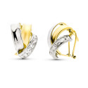 9K PENDIENTES ORO BICOLOR BANDAS CON CIRCONITAS. MEDIDA: 16X13 MM. CIERRE OMEGA 9K PENDIENTES ORO BICOLOR BANDAS CON CIRCONITAS. MEDIDA: 16X13 MM. CIERRE OMEGA