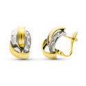 9K PENDIENTES BANDAS ORO BICOLOR CARRIL CIRCONITA 15X10 MM CATALAN 9K PENDIENTES BANDAS ORO BICOLOR CARRIL CIRCONITA 15X10 MM CATALAN