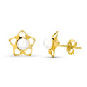 9K PENDIENTES ORO AMARILLO ESTRELLA PERLA 4MM TOTAL 9MM PRESION 9K PENDIENTES ORO AMARILLO ESTRELLA PERLA 4MM TOTAL 9MM PRESION
