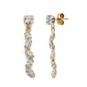 9K PENDIENTES ORO AMARILLO LARGOS 9K CIRCONITA 28X5MM 9K PENDIENTES ORO AMARILLO LARGOS 9K CIRCONITA 28X5MM