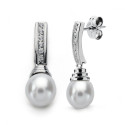 9K PENDIENTES ORO BLANCO PERLA 24X7 MM CIERRE PRESION 9K PENDIENTES ORO BLANCO PERLA 24X7 MM CIERRE PRESION