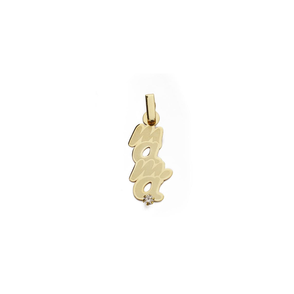 9K COLGANTE ORO AMARILLO MADRE SILUETA 1C GARRA LASER