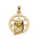 9K MEDALLA ORO AMARILLO VIRGEN NIÑA CALADA 22X17 MM 9K MEDALLA ORO AMARILLO VIRGEN NIÑA CALADA 22X17 MM