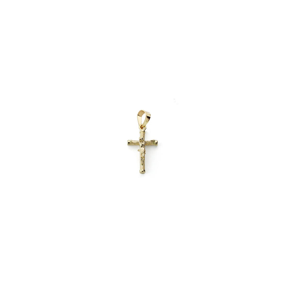 9K CRUZ ORO AMARILLO CRISTO 19X10X1.5 MM