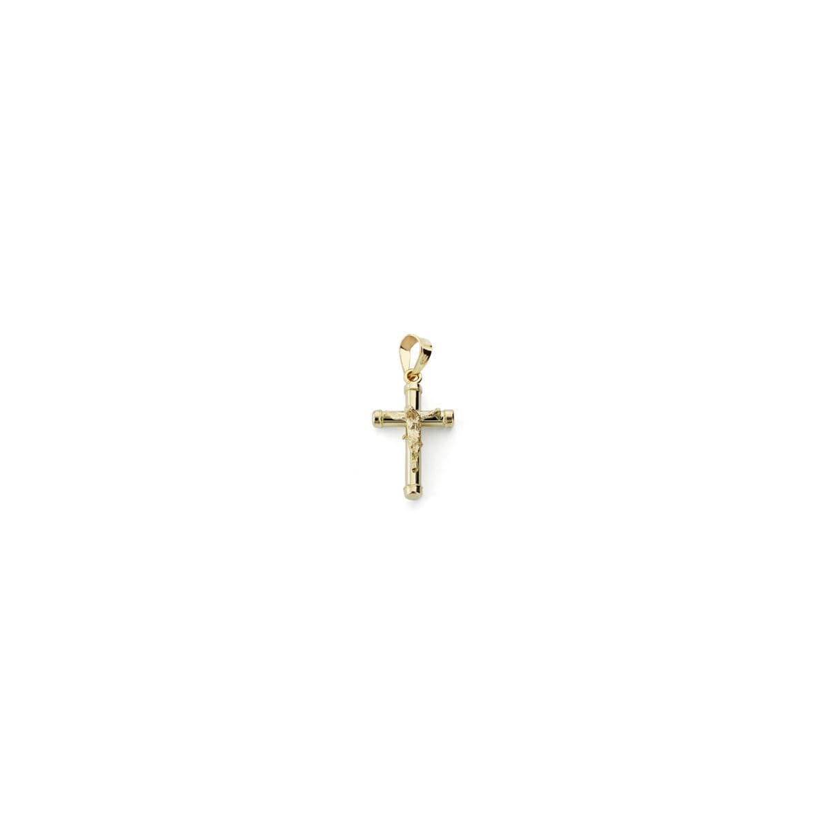 9K CRUZ ORO AMARILLO CRISTO 17X10 MM