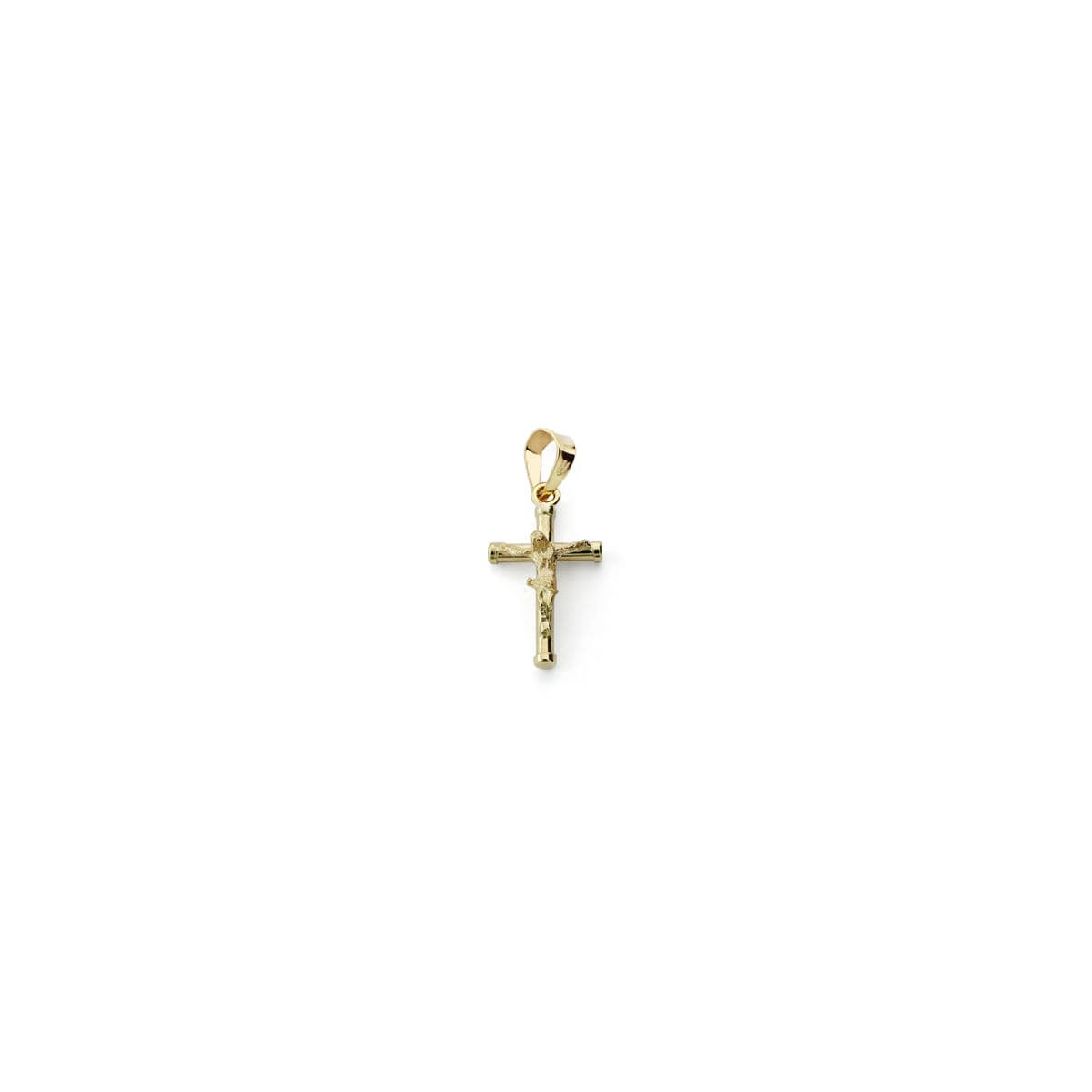 9K CRUZ ORO AMARILLO CRISTO 17X10 MM