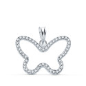 9K COLGANTE ORO BLANCO MARIPOSA CON CIRCONITA 22X16 MM 9K COLGANTE ORO BLANCO MARIPOSA CON CIRCONITA 22X16 MM