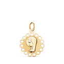 9K MEDALLA ORO AMARILLO VIRGEN NIÑA REDONDA CALADA MATE Y BRILLO. MEDIDA: 18 X 15 MM 9K MEDALLA ORO AMARILLO VIRGEN NIÑA REDONDA CALADA MATE Y BRILLO. MEDIDA: 18 X 15 MM