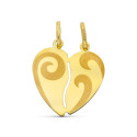 9K COLGANTE ORO AMARILLO CORAZON PARTIDO MATE CON VOLUTAS 17X15 MM 9K COLGANTE ORO AMARILLO CORAZON PARTIDO MATE CON VOLUTAS 17X15 MM