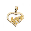 9K COLGANTE ORO AMARILLO CORAZON CON PALABRA MAMA. MEDIDA: 18X16 MM 9K COLGANTE ORO AMARILLO CORAZON CON PALABRA MAMA. MEDIDA: 18X16 MM