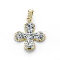 9K CRUZ ORO BLANCO CIRCONITA 17X14 MM 9K CRUZ ORO BLANCO CIRCONITA 17X14 MM