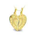 9K COLGANTE CORAZON PARTIDO ORO AMARILLO DIBUJO 17X15 MM 9K COLGANTE CORAZON PARTIDO ORO AMARILLO DIBUJO 17X15 MM