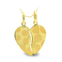9K COLGANTE ORO AMARILLO CORAZON PARTIDO LUNARES 17X15 MM 9K COLGANTE ORO AMARILLO CORAZON PARTIDO LUNARES 17X15 MM