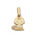 9K COLGANTE ORO AMARILLO NIÑA LASER CIRCONITA 15X11 MM 9K COLGANTE ORO AMARILLO NIÑA LASER CIRCONITA 15X11 MM