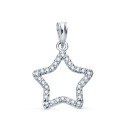 9K COLGANTE ORO BLANCO ESTRELLA CON CIRCONITAS. MEDIDA: 16X15 MM 9K COLGANTE ORO BLANCO ESTRELLA CON CIRCONITAS. MEDIDA: 16X15 MM