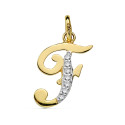 9K COLGANTE ORO AMARILLO LETRA F CIRCONITA 16X12 MM 9K COLGANTE ORO AMARILLO LETRA F CIRCONITA 16X12 MM