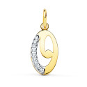 9K COLGANTE ORO AMARILLO LETRA O CIRCONITA 17X8.5 MM 9K COLGANTE ORO AMARILLO LETRA O CIRCONITA 17X8.5 MM