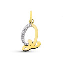 9K COLGANTE LETRA Q CON CIRCONITA ORO AMARILLO 15X12 MM 9K COLGANTE LETRA Q CON CIRCONITA ORO AMARILLO 15X12 MM