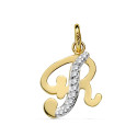 9K COLGANTE ORO AMARILLO LETRA R CIRCONITA 15X11 MM 9K COLGANTE ORO AMARILLO LETRA R CIRCONITA 15X11 MM