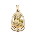 9K COLGANTE ORO AMARILLO MADRE CIRCONITA 25X15MM 9K COLGANTE ORO AMARILLO MADRE CIRCONITA 25X15MM