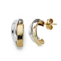9K PENDIENTES BANDAS BICOLOR 14X6 MM CIERRE PRESION 9K PENDIENTES BANDAS BICOLOR 14X6 MM CIERRE PRESION