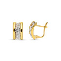 9K PENDIENTES ORO AMARILLO BANDAS CIRCONITA 12X7 MM CATALAN 9K PENDIENTES ORO AMARILLO BANDAS CIRCONITA 12X7 MM CATALAN