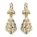 9K PENDIENTES ORO AMARILLO CUBANAS CIRCONITA 27X9 MM CIERRE CATALAN