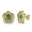 9K PENDIENTES ORO AMARILLO ESTRELLA CALADA PIEDRA COLOR VERDE CIERRE PRESION 9K PENDIENTES ORO AMARILLO ESTRELLA CALADA PIEDRA COLOR VERDE CIERRE PRESION