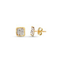 9K PENDIENTES ORO AMARILLO CUADRADOS CON CIRCONITAS 6X6 MM. CIERRE PRESION 9K PENDIENTES ORO AMARILLO CUADRADOS CON CIRCONITAS 6X6 MM. CIERRE PRESION