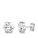 9K PENDIENTES ORO BLANCO MARGARITA LIGERA 6X6 MM CIERRE PRESION 9K PENDIENTES ORO BLANCO MARGARITA LIGERA 6X6 MM CIERRE PRESION