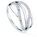 9K SORTIJA ORO BLANCO BANDAS CON CIRCONITAS. ANCHO: 10 MM 9K SORTIJA ORO BLANCO BANDAS CON CIRCONITAS. ANCHO: 10 MM