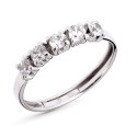 9K SORTIJA QUINTILLO ORO BLANCO CON CIRCONITAS DE 3MM EN GARRAS 9K SORTIJA QUINTILLO ORO BLANCO CON CIRCONITAS DE 3MM EN GARRAS