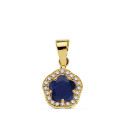 9K COLGANTE ORO AMARILLO ESTRELLA 9 MM PIEDRA COLOR 9K COLGANTE ORO AMARILLO ESTRELLA 9 MM PIEDRA COLOR